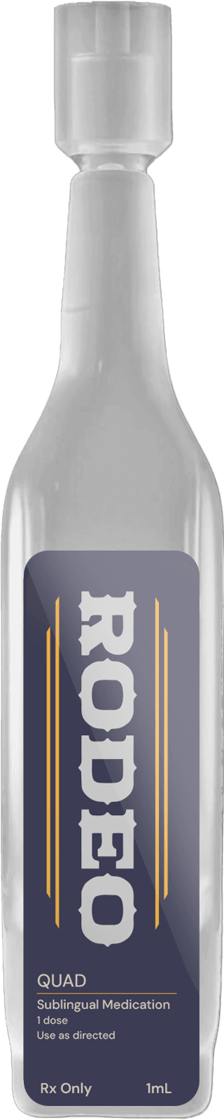 Rodeo Meds 4-in-1 sublingual medication bottle